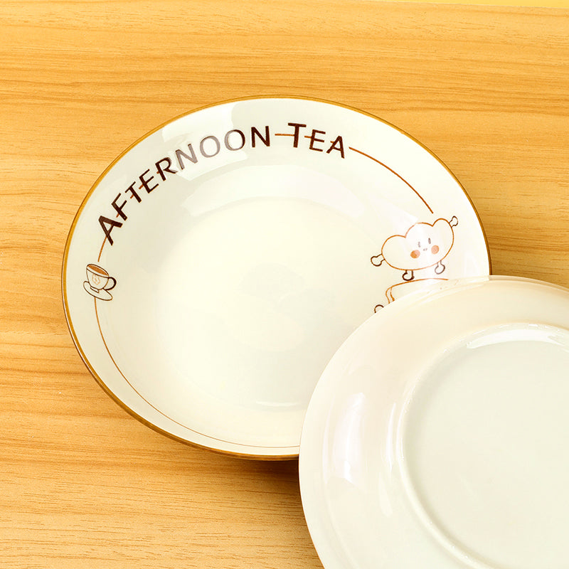 Yongfeng 7-inch Fruit Platter (with Afternoon Tea Pattern) M.66 JPDB