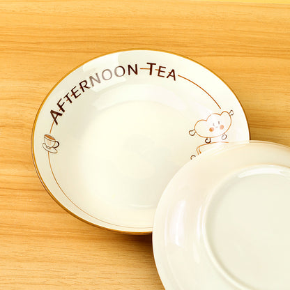 Yongfeng 7-inch Fruit Platter (with Afternoon Tea Pattern) M.66 JPDB