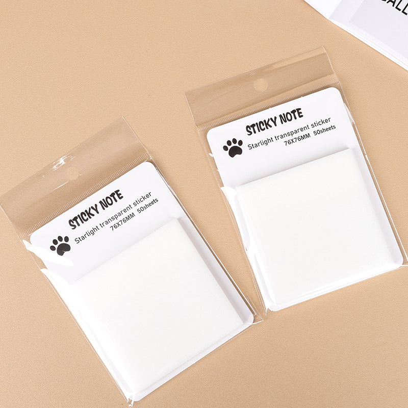 A07-1 Glitter Solid Color Sticky Notes 76x76mm Square 80g Thick Paper for Journal Deco & Office Marking M.81