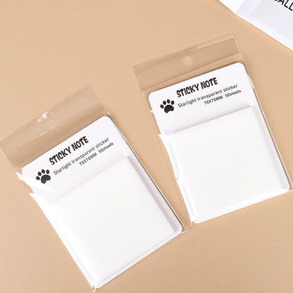 A07-1 Glitter Solid Color Sticky Notes 76x76mm Square 80g Thick Paper for Journal Deco & Office Marking M.81