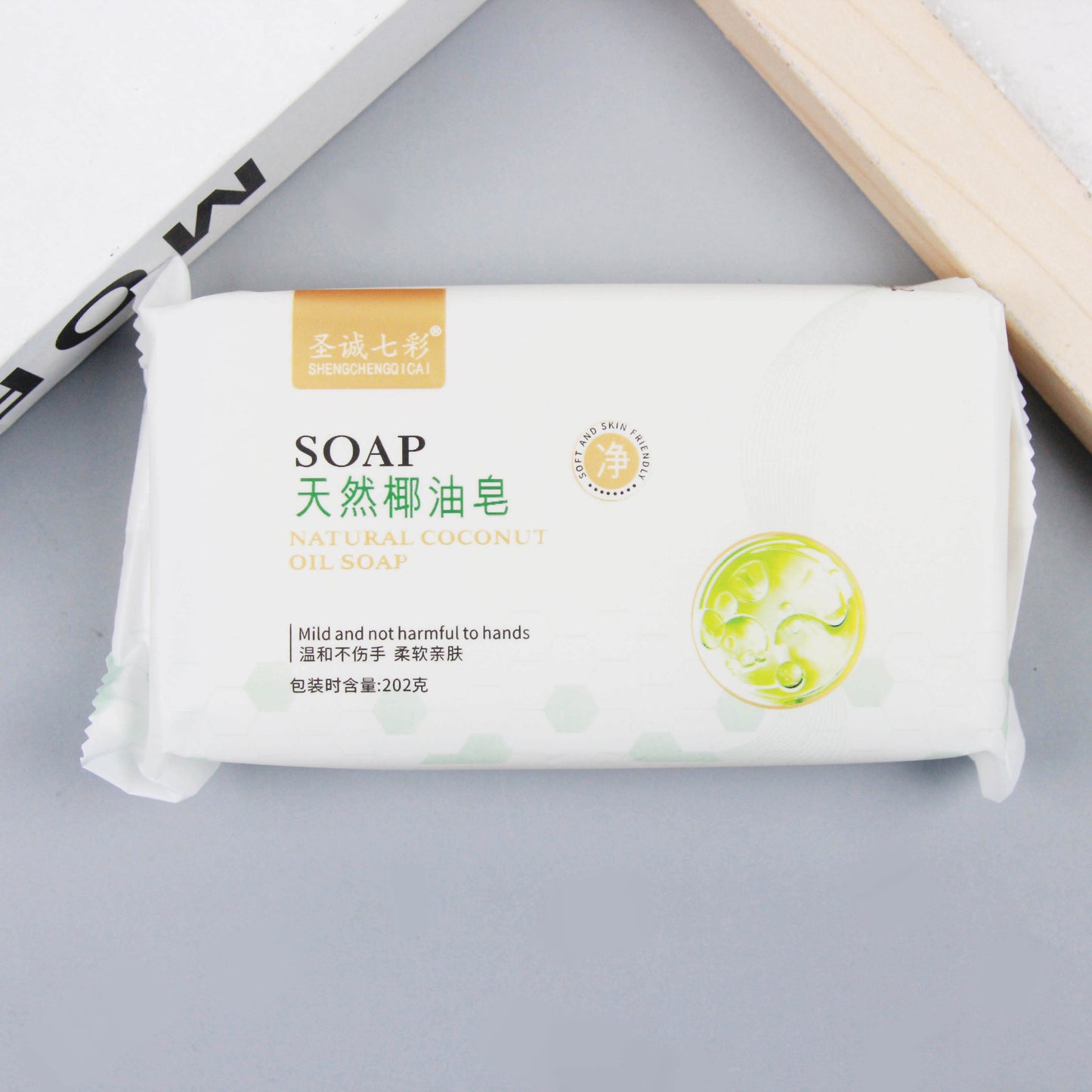 Shengcheng Qicai 0677 Natural Coconut Oil Soap (202g) M13