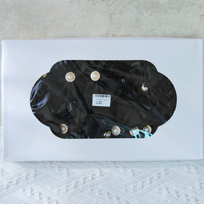 M42 Double-Layer Bowknot Pearl Hair Net (Color Randomly Assorted