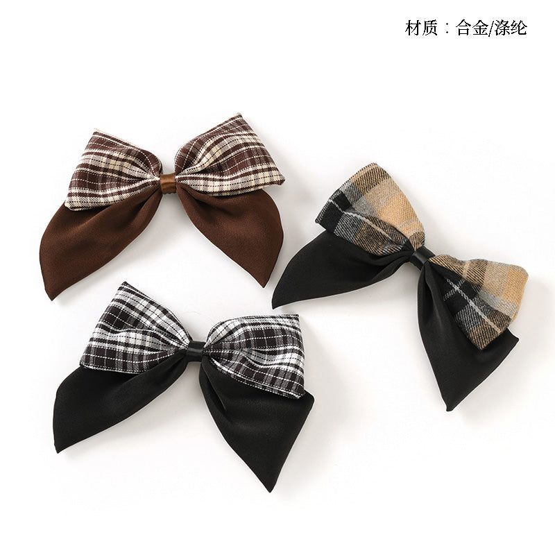 M42 Double - Plaid Bow - shaped Duck Clips