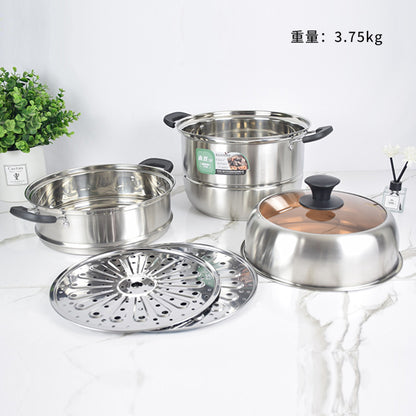 Model 3316 Tongtianxiang 36cm 3-Layer Clad Steel Steamer M.61 JPDB