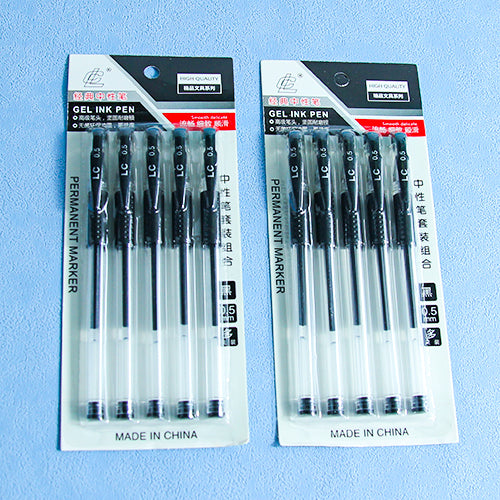 LC Blister - packed 5 - piece Set of Gel Pens (600 sets per carton) M.82