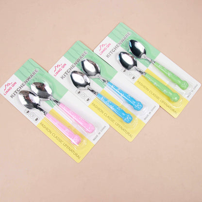Cartoon-pattern Spoon Set (2-piece, Assorted Styles) M.66