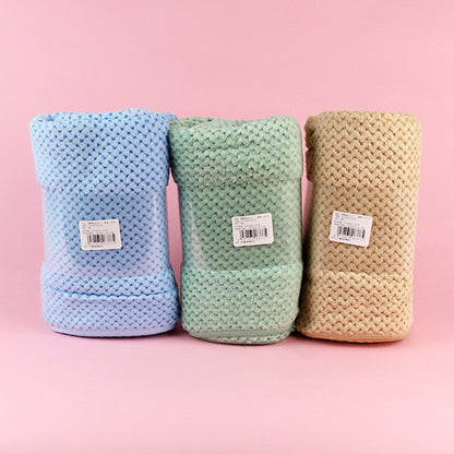 M.25 JPDBModel 8333 Coral Fleece Pineapple Lattice Piped Bath Towel