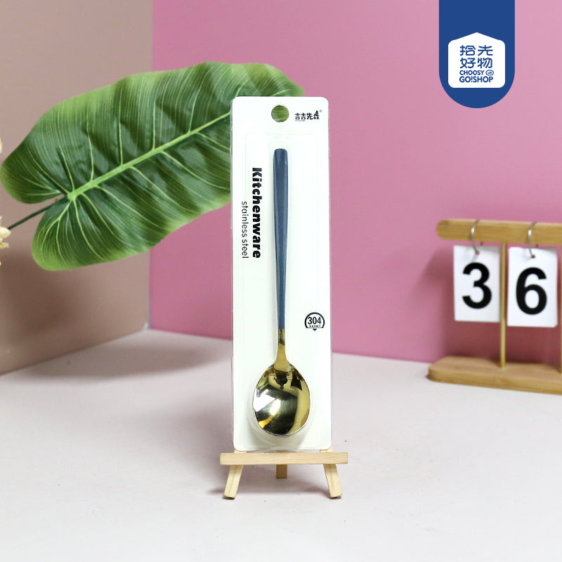 0226 304 Stainless Steel Gold-Plated Spray-Painted Korean Spoon M.66 JPDB