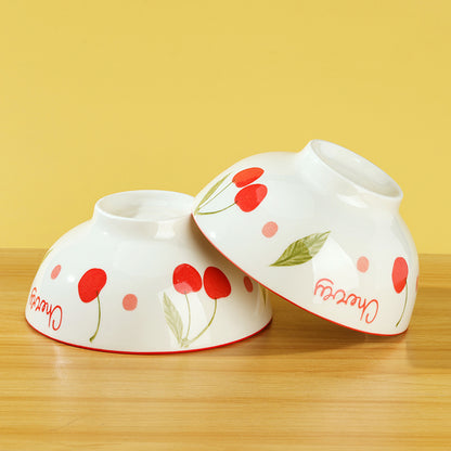 6 - inch Straight - mouthed Bowl with Azalea and Cherry Patterns M.66 JPDB