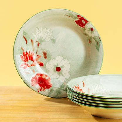 9 - inch Printed Soup Plate (Random Pattern) M.66 JPDB