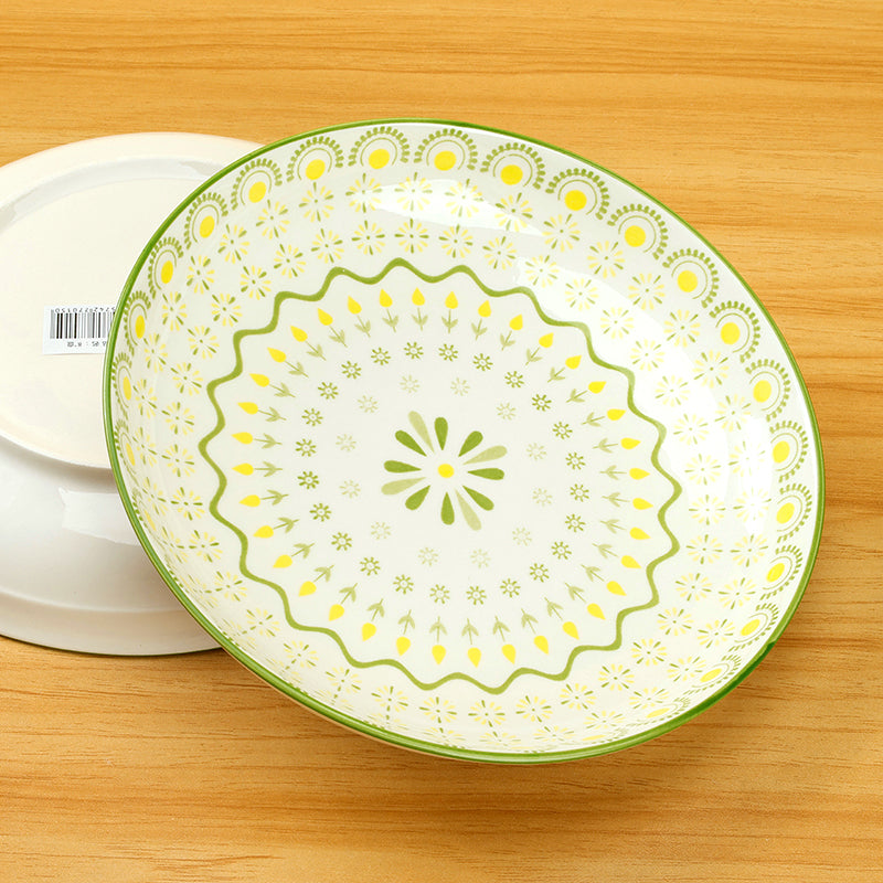 8-inch Four-Flower Rice Plate (Random Flower Patterns) M.66 JPDB