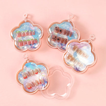 Xiaoniu Youchuang - ZJ1017 Cat's Eye Printed Short Fake Nails M.52