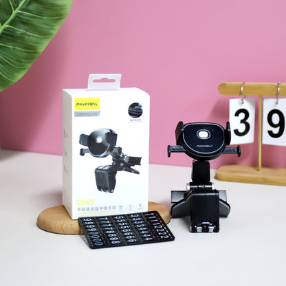 CH69 Black Universal Clip Car Phone Holder - Multi-Position Mount for Navigation A.13 JPDB