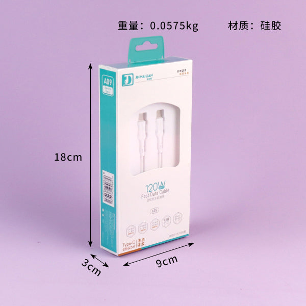 1.2m 120W Type-C to Type-C Data Cable - Model A09 (Huawei Compatible) A12JPDB