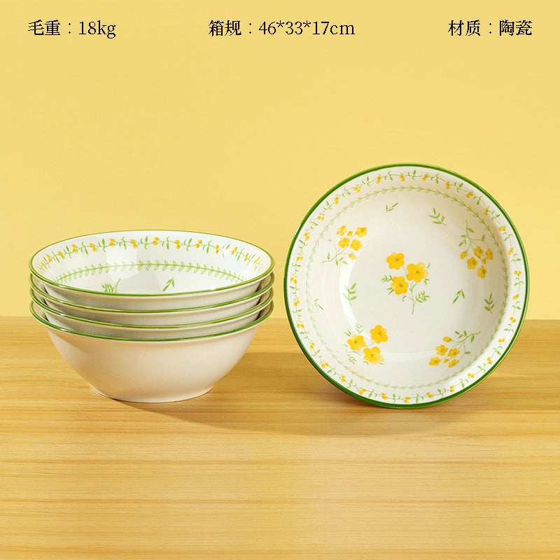 6-inch Printed Dou Bowl with Spring Pastoral Pattern (1488) M.66 JPDB