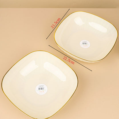 7103 Gilded White Square Fruit Plate M.20