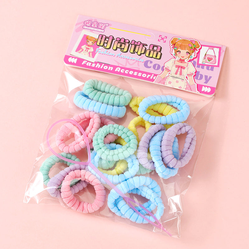 M42 MXM-116 Colored Terry Cloth Hair Ties + Hair Bun Makers (20 Pieces)