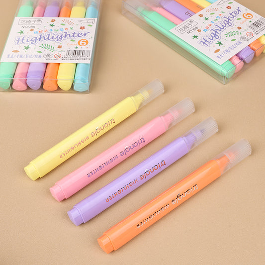 Zhongxuan 988 - 6 Candy - colored Highlighters (Soft - tip) M.82