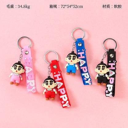 Amuleto de Shin-chan con lazo y tirantes - Amuleto de bolso de anime M.41 M.46 M.72 