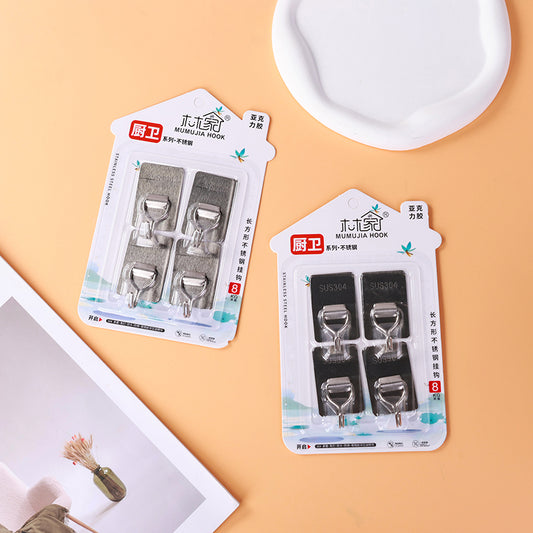 Mumujia Model 0291 Hooks - 4 Pcs Rectangular Stainless Steel Type M.16