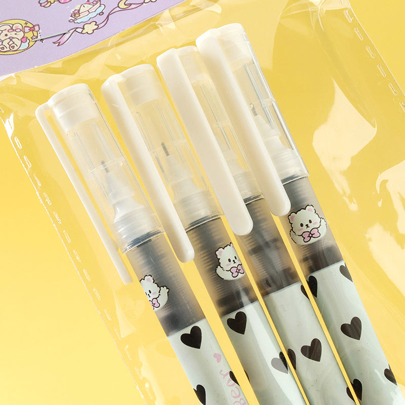 Two Adorable Cartoon - themed Fast - drying Gel Pens - No.219! They dry quickly, preventing smudging, and their cute designs make writing a pleasure. M.82