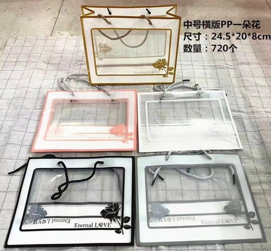 Medium-sized Transparent Rose Gift Bag (Horizontal) M24 M.73