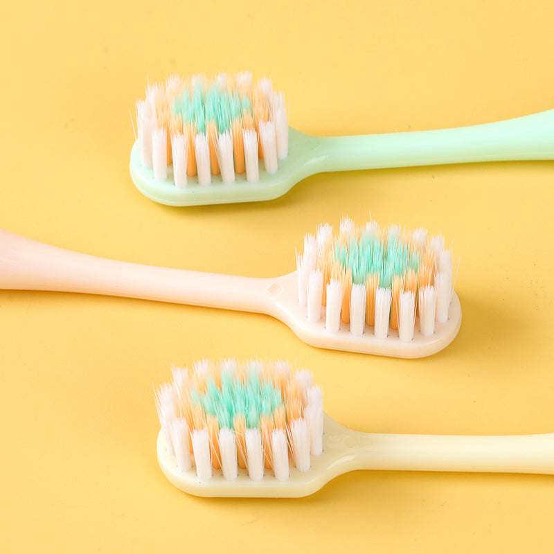 0522 Mountain - Shaped Convex Toothbrush 3 - Pack Soft Bristles Adult Oral Care M.14