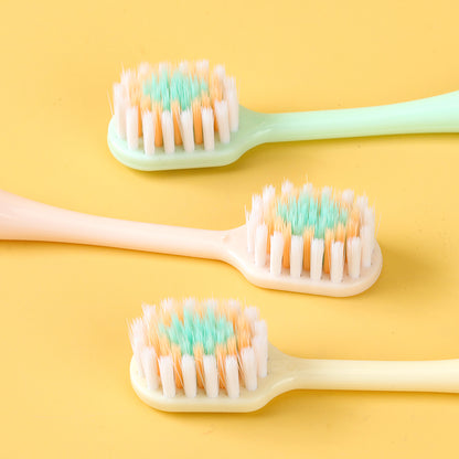 0522 Mountain - Shaped Convex Toothbrush 3 - Pack Soft Bristles Adult Oral Care M.14