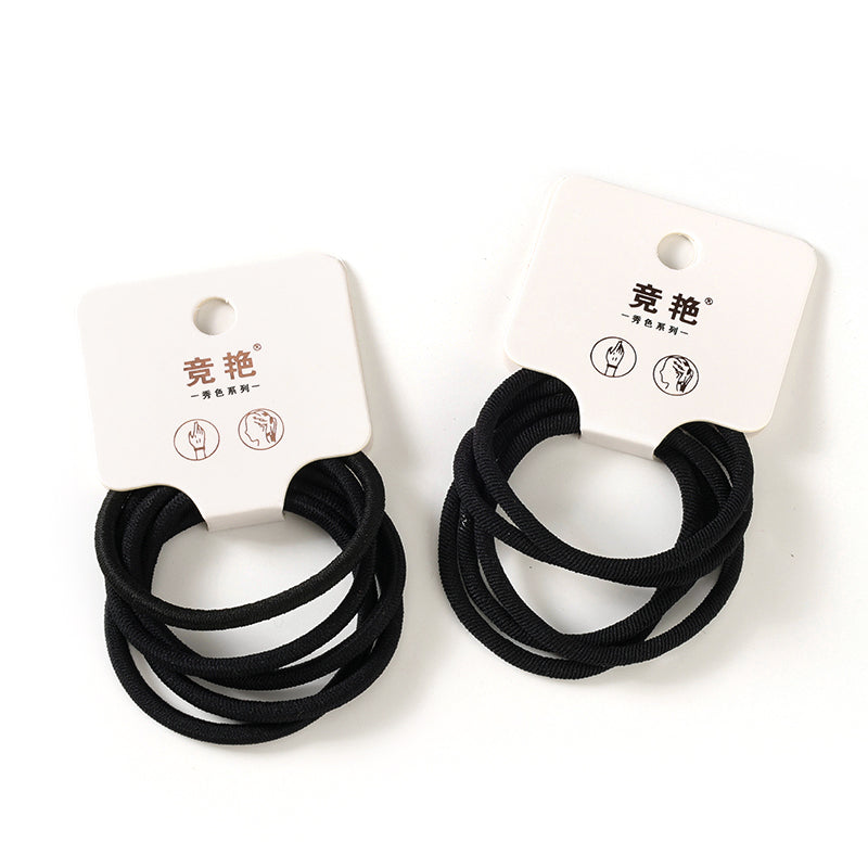 M42 Boxed 5 Black Hair Ties - Elastic & Non-Slip for Daily Ponytails