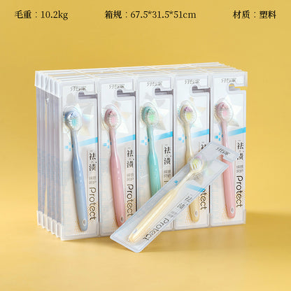 Tooth Expert 9833 Stain Removal Triangle Head Toothbrush Soft Bristle Precision Cleaning for Adults M.14