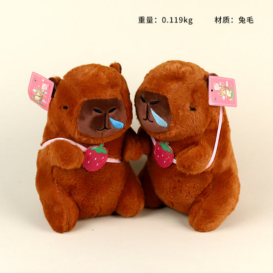 Capybara Plush Toy Carrying a Strawberry M01 JPDB