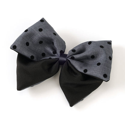 M42 Flocked Dotted Bow - tie Duck Clips