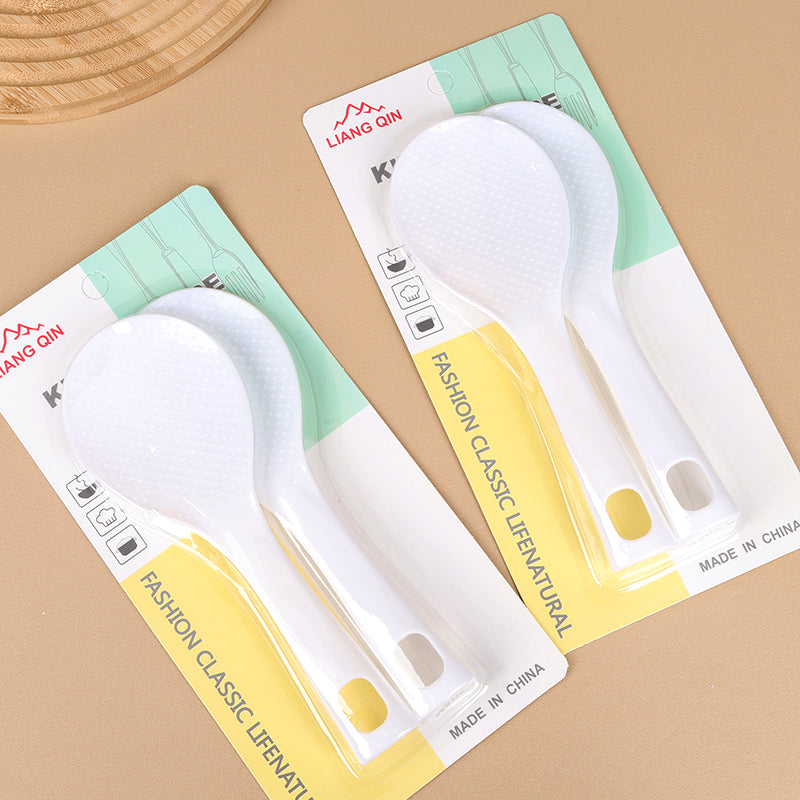 286 - B2 White Transparent Standing Rice Spoon   Mixed Packing M61