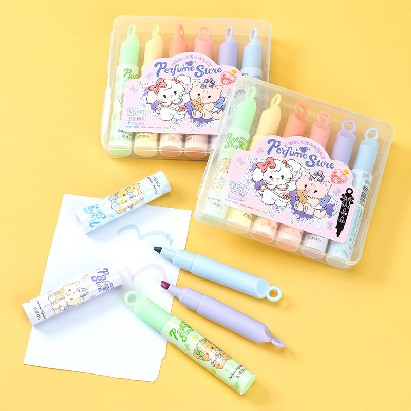 BL - 982 - 2 - 6 "Floral Sweetheart" Perfumed Highlighters - Display Stand M.82