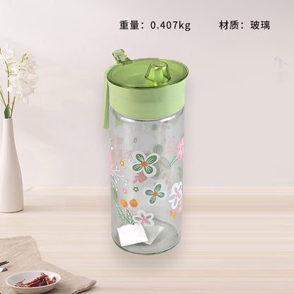 XB-1198 Stylish Printed Glass Oil Dispenser M.69 JPDB