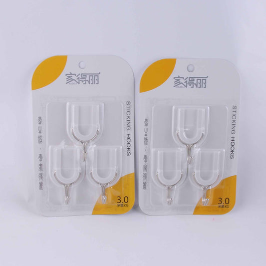 Model JDL8004 Adhesive Hooks - 3 Pcs M.16