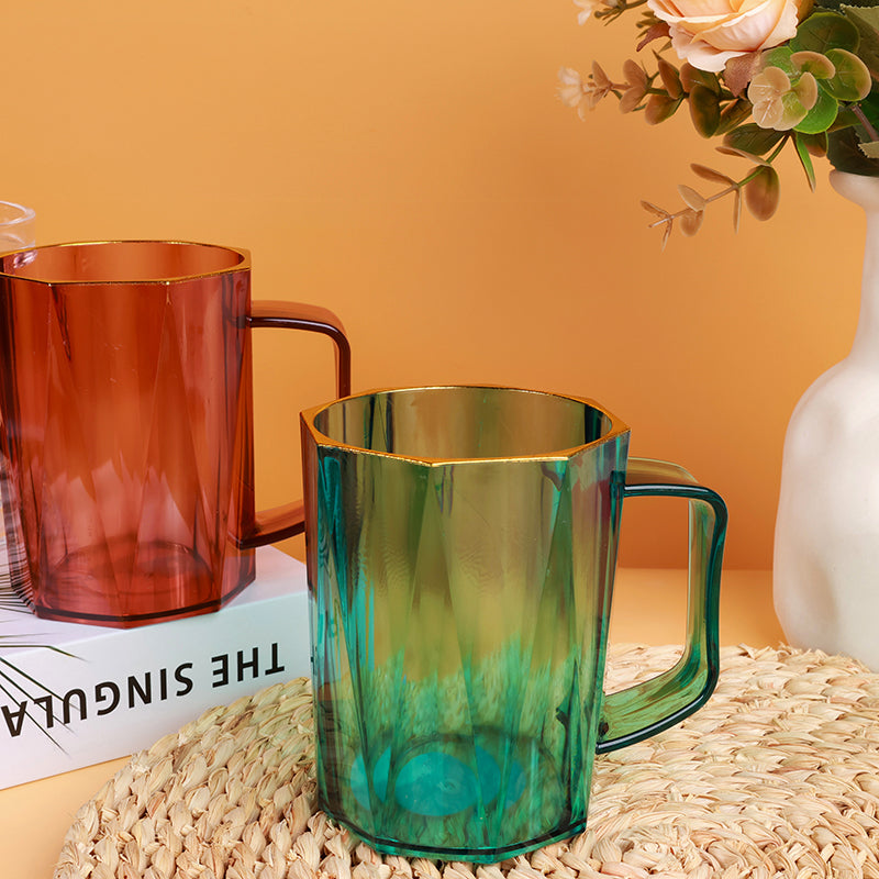 101 Transparent Gold-Rimmed Diamond-Shaped Mouth Cup M.26