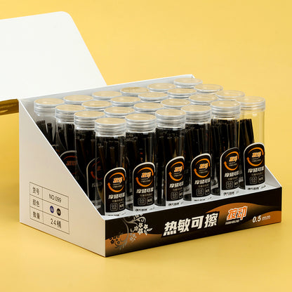 Yifan Site Retractable Erasable Pen Refills, 8pcs Black 0.5mm Bucket Pack M.82