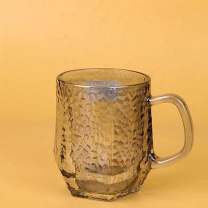 Red Cherry Hexagonal Glass Handle Cup (Amber Smoky Gray Style Random) M.17