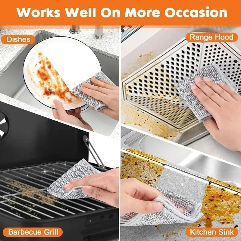 Multipurpose Wire Dishcloth Wire Cleaning Cloth for Kitchen Washcloth