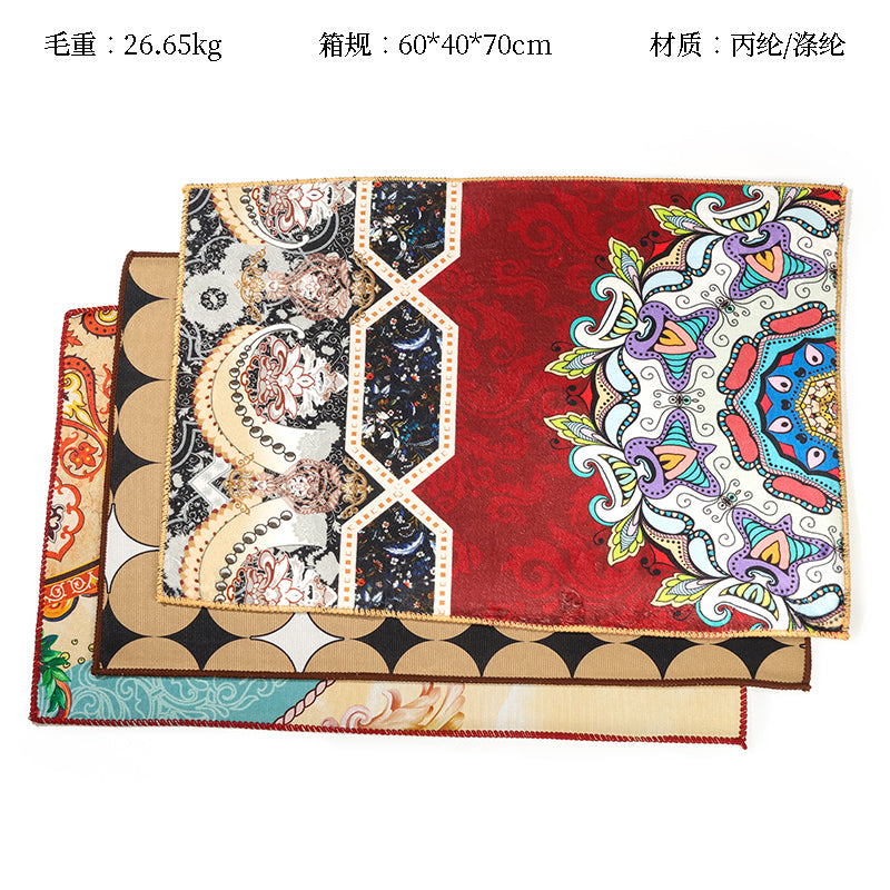 50*80 crystal velvet door mat (color and pattern random) M.28