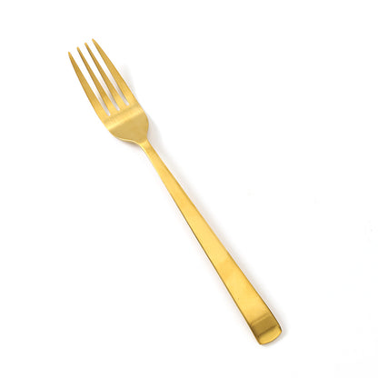 Gold-Plated Yalue Curved-Handle No.2 Fork M.66