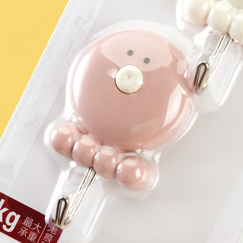 Qiaoxiaoya Model 9287 Adhesive Hooks - 2 Pcs Octopus Design M.16