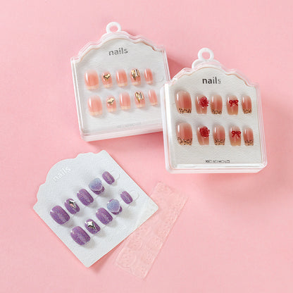 ZJ1018 Diamond Setting Accessory Short Fake Nails M.52