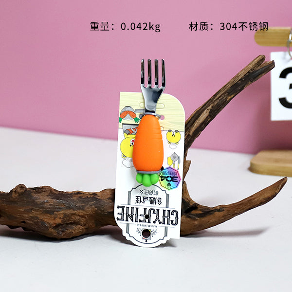 TF - 2120 304 Stainless Steel Kids' Carrot Spork M.66 JPDB