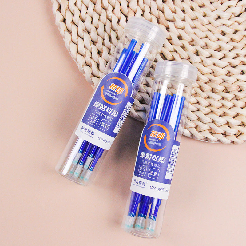 8pcs Retractable Erasable Pen Refills 0.5mm Blue Thermal Erasable for Students & Office M.82
