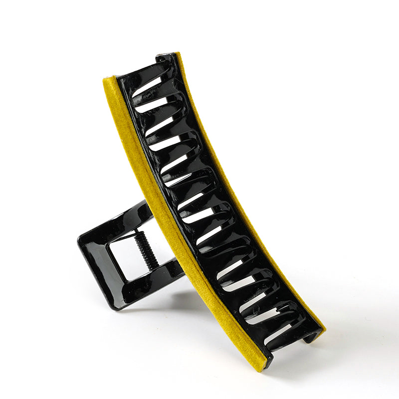 M42 5.12 Inch Large Hair Claw with Colored Flocked Texture