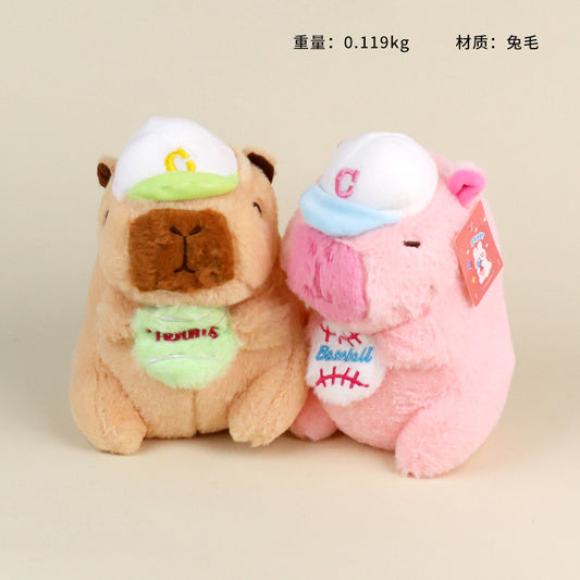 Capybara Plush Toy with a Baseball Cap M01 JPDB