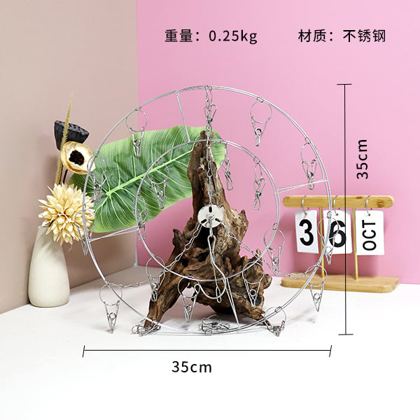 Model 2.1 Wire Circular Sock Rack with 20 Clips M.15 JPDB