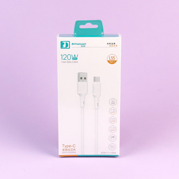 1.2m 120W Ultra-soft Frost-resistant Data Cable - Model L55 (Huawei Compatible) A12 JPDB